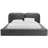Micadoni Sivi tapecirani bračni krevet s prostorom za odlaganje s podnicom 200x200 cm Martina – | shoptok.hr