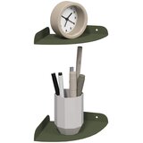  Lebdeća polica s policom 2 pcs Maslinasto zelena 15 x 15 x 2 cm | Eponuda.com