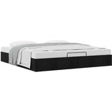 vidaXL Otomanski okvir kreveta bez madraca crni 160x200 cm od tkanine | shoptok.hr
