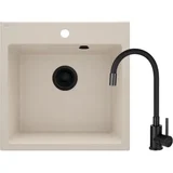 Deante sudopera ZQJN 5103+slavina BOC N72M+crni fiting ZQJN5103
