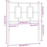  Metalno uzglavlje crno 80 cm | shoptok.hr