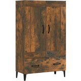  Visoka omarica dimljeni hrast 70x31x115 cm inženirski les, (20654286) | Shoptok.si