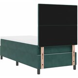  LED Box Spring Krevet Tamnozelena 80 x 200 cm Baršun | shoptok.hr