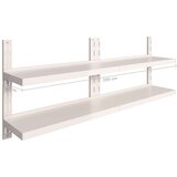 vidaXL Zidne police s 2 razine 2 kom od nehrđajućeg čelika 200 x 30 cm | shoptok.hr