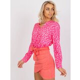 Fashion Hunters Inesa pink V-neck blouse Cene