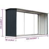  Vrtna ostava za drva od pocinčanog čelika 330x92x153 cm antracit | shoptok.hr