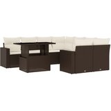  9-dijelni set vrtnih sofa s jastucima poliratan smeđi | shoptok.hr