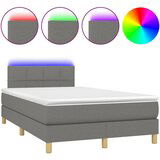 Maison Chic Box spring postelja - Vzmetna postelja z vzmetnico LED temno siva 120x200 cm blago SL21421, (21905132) | Shoptok.si
