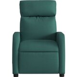 vidaXL Masažni naslanjač temno zeleno blago | Shoptok.si