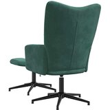  Stol za sproščanje s stolčkom temno zelen žamet, (20957996) | Shoptok.si