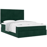  Ottoman krevet s madracima tamnozeleni 140x190 cm baršun | shoptok.hr