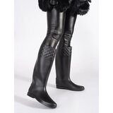 Shelvt Matte black women's wellingtons | Shoptok.si