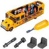 Lean Toys Komplet za izdelavo šolskega avtobusa za struženje, rumen, 48 kosov | Shoptok.si