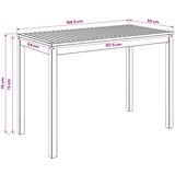  Stol za večeru u vrtu Prirodna 108,5 x 55 x 75 cm Slike