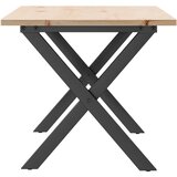  Stolić za kavu X-oblika 90x40x45 cm borovina i čelik | shoptok.hr