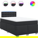Maison Chic Box spring postelja - Vzmetna postelja z vzmetnico črna 120x200 cm umetno usnje SL11134, (21904425) | Shoptok.si
