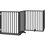 vidaXL Vrata za pse s vratašcima 12 panela sklopiva 960 cm drvo topole | shoptok.hr