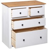  Komoda od borovine bijela 80 x 40 x 83 cm asortiman Panama | shoptok.hr