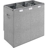  Sklopiva košara za rublje siva 64 5x34 5x59 cm umjetno platno | shoptok.hr