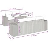  6-dijelni set vrtnih sofa s jastucima bež od poliratana | shoptok.hr