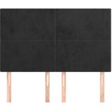 Uzglavlje Crno 144x5x118/128 cm Baršunasto | shoptok.hr