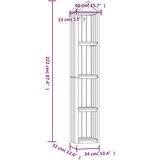 vidaXL Vrtna kućica za alat 40 x 33 x 222 cm od impregnirane borovine | shoptok.hr