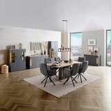 Modern Living Visoka Komoda Amare, Antracit, Barva Hrasta | Shoptok.si