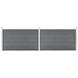 vidaXL vrtna ograja wpc 353x106 cm siva | Shoptok.si