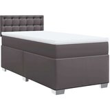  Krevet s oprugama i madracem sivi 100x200 cm od umjetne kože | shoptok.hr