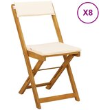  Vanjske bistro stolice 8 pcs Krem bijela 40 x 53 x 80 cm | Eponuda.com