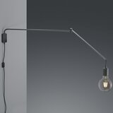 Trio Leuchten Mat crna zidna lampa sa savitljivom konstrukcijom s utikačem Line – | shoptok.hr