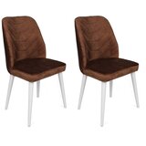 Woody Fashion set stolica Dallas-586 V2, 62x75x51,5 cm, 2 dijela, Smeđa | Eponuda.ba