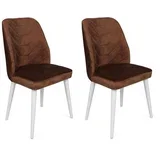 set stolica Dallas-586 V2, 62x75x51,5 cm, 2 dijela, Smeđa