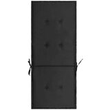  Jastuci za vrtne stolice 2 kom crni 120 x 50 x 3 cm od tkanine | shoptok.hr