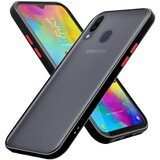 Cadorabo Ohišje, združljiv s Samsungom v zamrznjenih črnih - rdečih tipkah - hibridni zaščitni pokrov s silikonom TPU v notranjosti in mat plastičnim hrbtom, (20567202) Cene