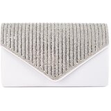 Shelvt Silver small clutch bag decorated with crystals | Shoptok.si
