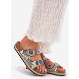 Lee Cooper Patterned Women Slippers On Cork Platform With Buckles | Shoptok.si