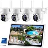 set 4 smart kamere hd 4K + monitor snimač