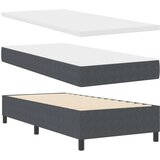  Postelja s škatlastim vzmetenjem z vzmetnico temno siva 100x200 cm kordurojna tkanina, (22083048) | Shoptok.si