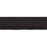  Zidna polica tamnosmeđa 220x60x(2-4) cm od obrađene hrastovine | shoptok.hr