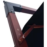 Viseći suncobran s drvenim stupom 400 x 300 cm crni | Eponuda.com