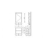 Tboss kopalniški sestav BORA 60 Naravni hrast - Spodnja omarica z ROCA umivalnikom 60x54x45cm | Shoptok.si