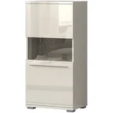 vitrina V60-1KS/PN - kolekcija piano - bež lak/bež lak - 60x123x40 cm