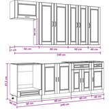  Kuhinjska jedinica PORTO 8 pcs Hrast sonoma Konstruirano drvo | Eponuda.com