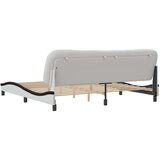  Okvir za krevet s uzglavljem bijelo-crni 200x200cm umjetna koža | shoptok.hr