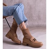 Gemre Dark beige ankle boots with fabric upper by Kris | shoptok.hr