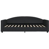  Dnevni krevet na razvlačenje s ladicama crni 100x200 cm tkanina | shoptok.hr
