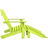  Vrtni dvosjed Adirondack od jelovine s otomanom zeleni | shoptok.hr