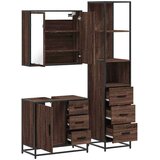 vidaXL 3-dijelni set kupaonskog namještaja boja smeđeg hrasta drveni | shoptok.hr