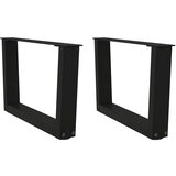 vidaXL noge jedilne mize v-oblika 2 kosa črna 60x(30-31,3) cm jeklo Cene
